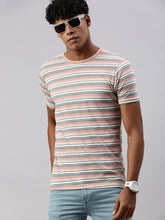 Stripe Half Slim Fit T-Shirt