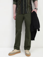 Olive Comfort Fit Chinos Paint