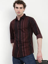 Stripe Full Sleeve Slim Fit Shirt Without Pocket