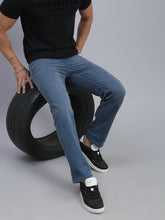 Blue Vintage Regular Straight Fit Stretchable Jeans