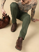 Mehndi Straight Fit Stretchable Cargo