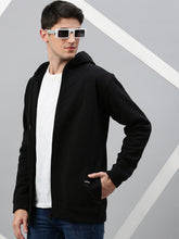 Black Men's Hoodies With Full Zip