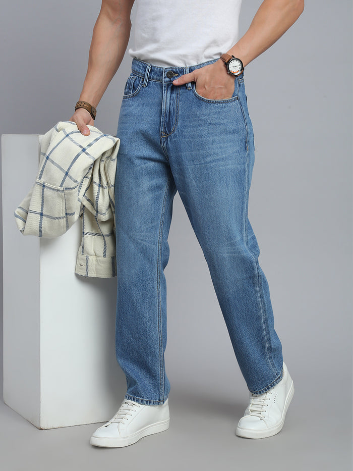 Blue Straight Fit Jeans