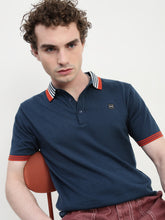 Navy Blue Polo Cotton T-Shirt