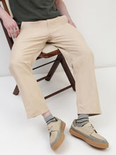 Cream Relax Fit Cross Pocket Drill Linen Pants