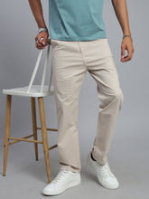 Cream Straight Fit Chinos Paint