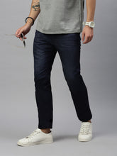 Vintage Dark Blue Straight Stretchable Jeans