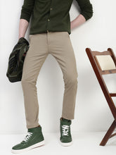 Dark Beige Comfort Fit Chinos Paint