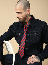 Dark Blue Slim Fit Denim Jacket