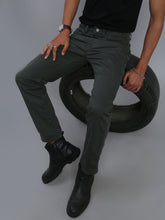 Olive Green Comfort Slim Fit Stretchable Jeans