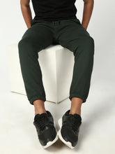 Dark Green Slim Fit Stretchable Jogger