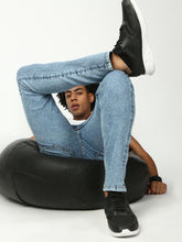 Light Blue Ripped Slim Fit Stretchable Jeans