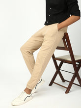 Beige Slim Fit Stretchable Jogger