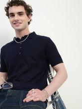 Polo See Through Navy Blue Cotton T-Shirt