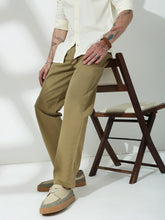 Khakhi Straight Fit Cotton Pant