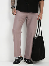 Peach Blush Relax Fit Cross Pocket Drill Linen Pants