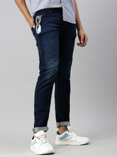 Blue Dark Vintage Slim Fit Stretchable Jeans