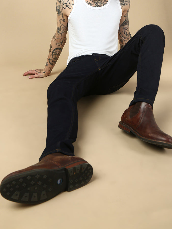 Dark Blue Slim Fit Stretchable Jeans