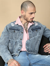 Light Blue Slim Fit Denim Jacket