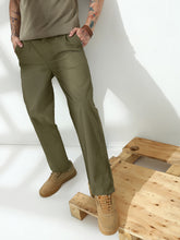 Sage Green Straight Fit Cotton Pant