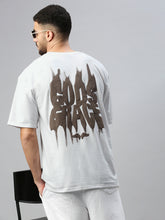 Printed Round Neck Oversize Half Sleeve T-Shirt