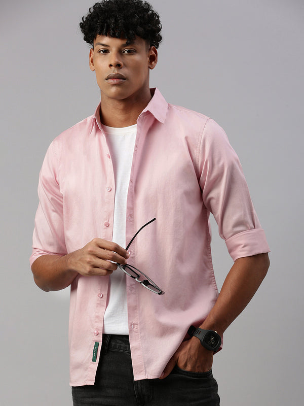 Pink Full Sleeve Shartin Shirt Without Pocket