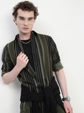 Stripe Full Sleeve Slim Fit Shirt Without Pocket