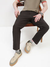 Dark Olive Straight Fit Cross Pocket Cotton Pants
