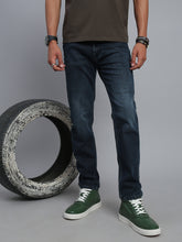 Blue Vintage Regular Straight Fit Stretchable Jeans