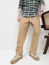 Khakhi Straight Fit Cross Pocket Cotton Pants