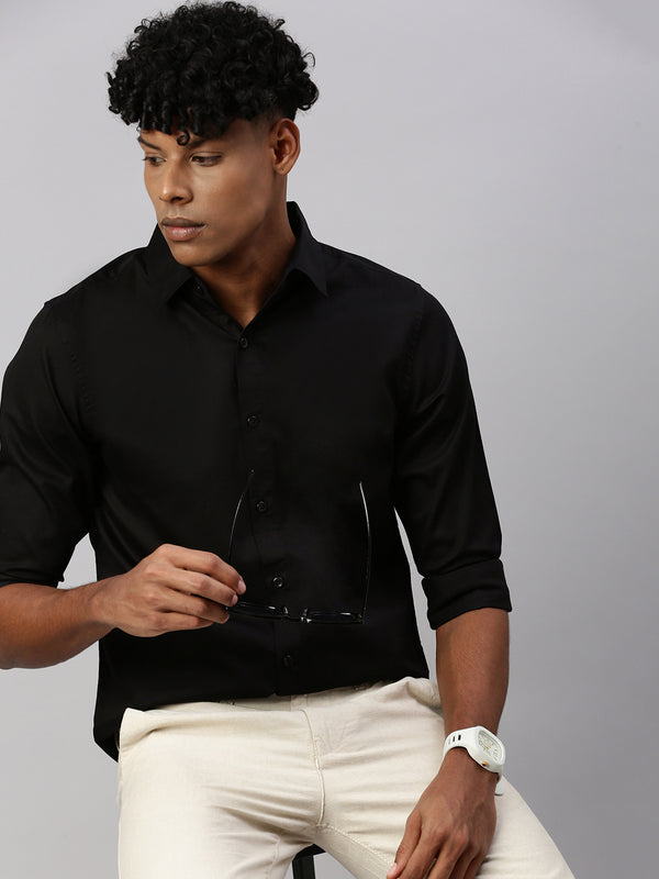 Black Full Sleeve Shartin Shirt Without Pocket