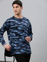 Camo Print Cotton Sweat Shirt With Pocket