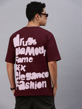 Printed Round Neck Oversize Half Sleeve T-Shirt