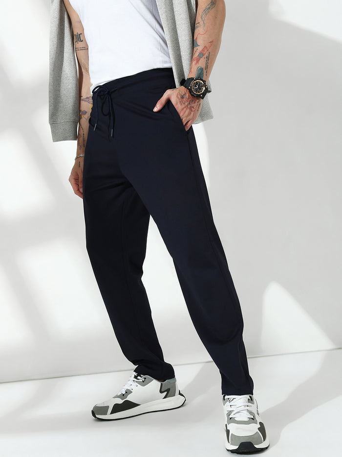 Navy Blue Cross Pocket Regular Fit Lower