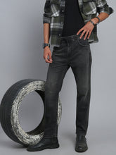 Charcoal Black Relax Fit Stretchable Jeans