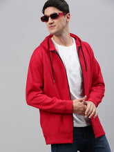 Red Men's Hoodies With Full Zip