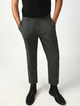 Olive Green Slim Fit Cross Pocket