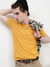 Crew Neck See Through Mango Cotton T-Shirt