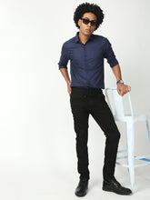 Black Skinny Elastic Belt Jeans