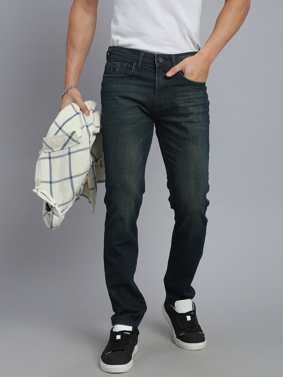 Dark Blue Comfort Slim Fit Stretchable Jeans