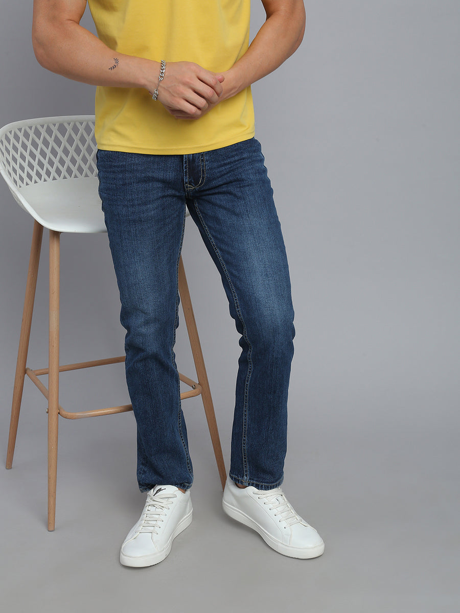 Dark Blue Comfort Slim Fit Stretchable Jeans