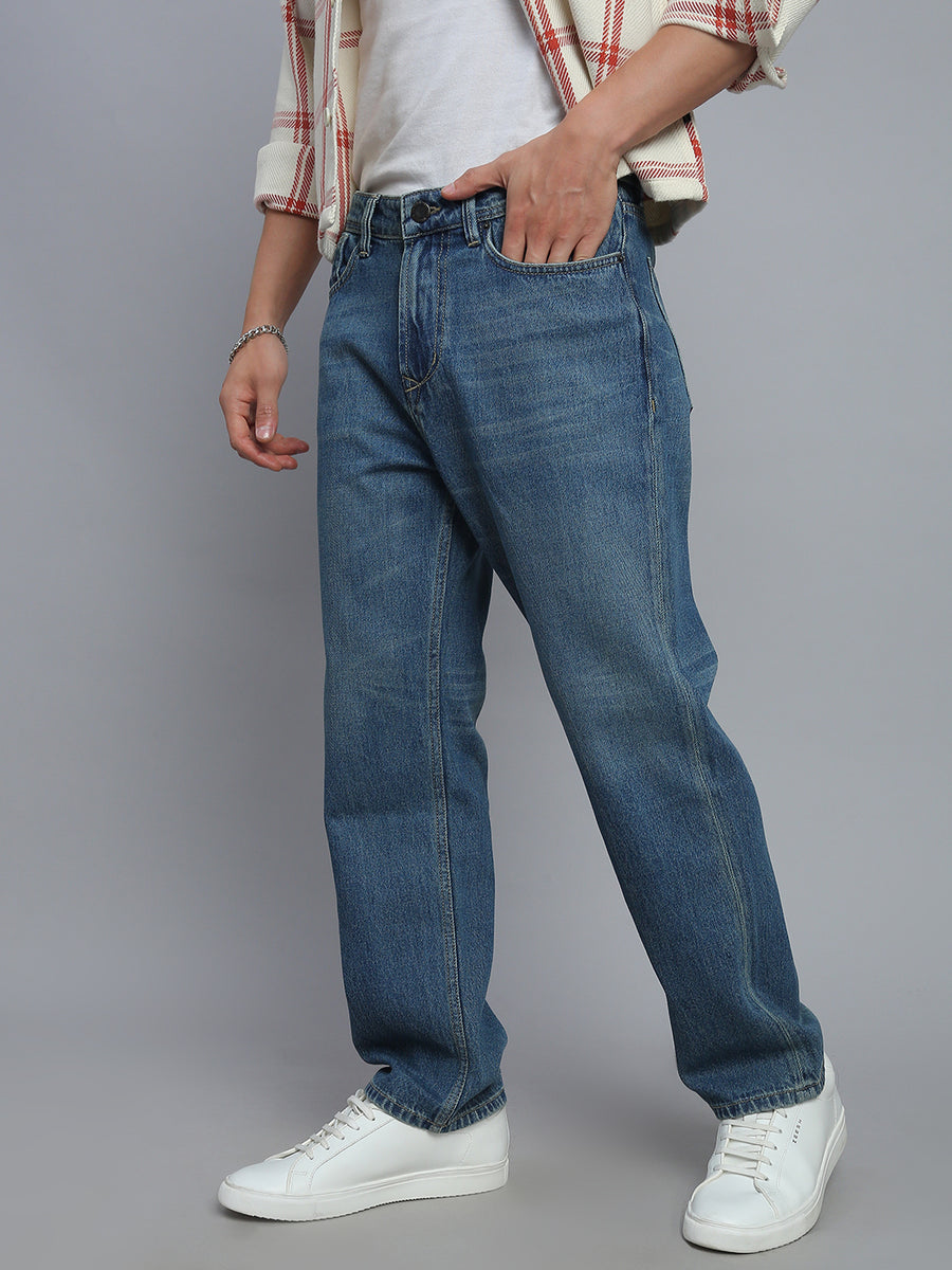 Blue Vintage Straight Fit Jeans