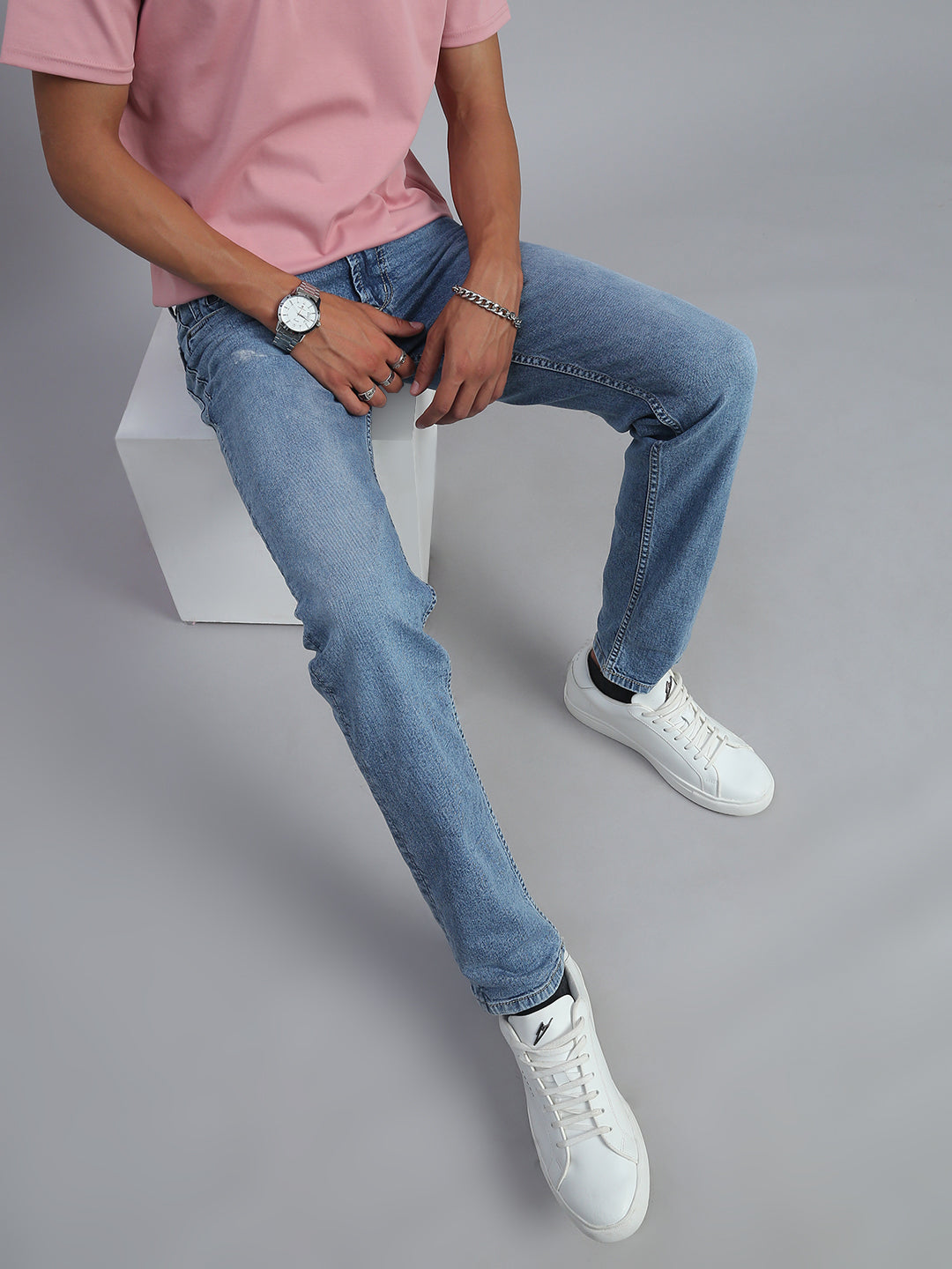Mild Blue Comfort Slim Fit Stretchable Jeans