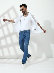 Light Blue  Slim Fit Stretchable Jeans