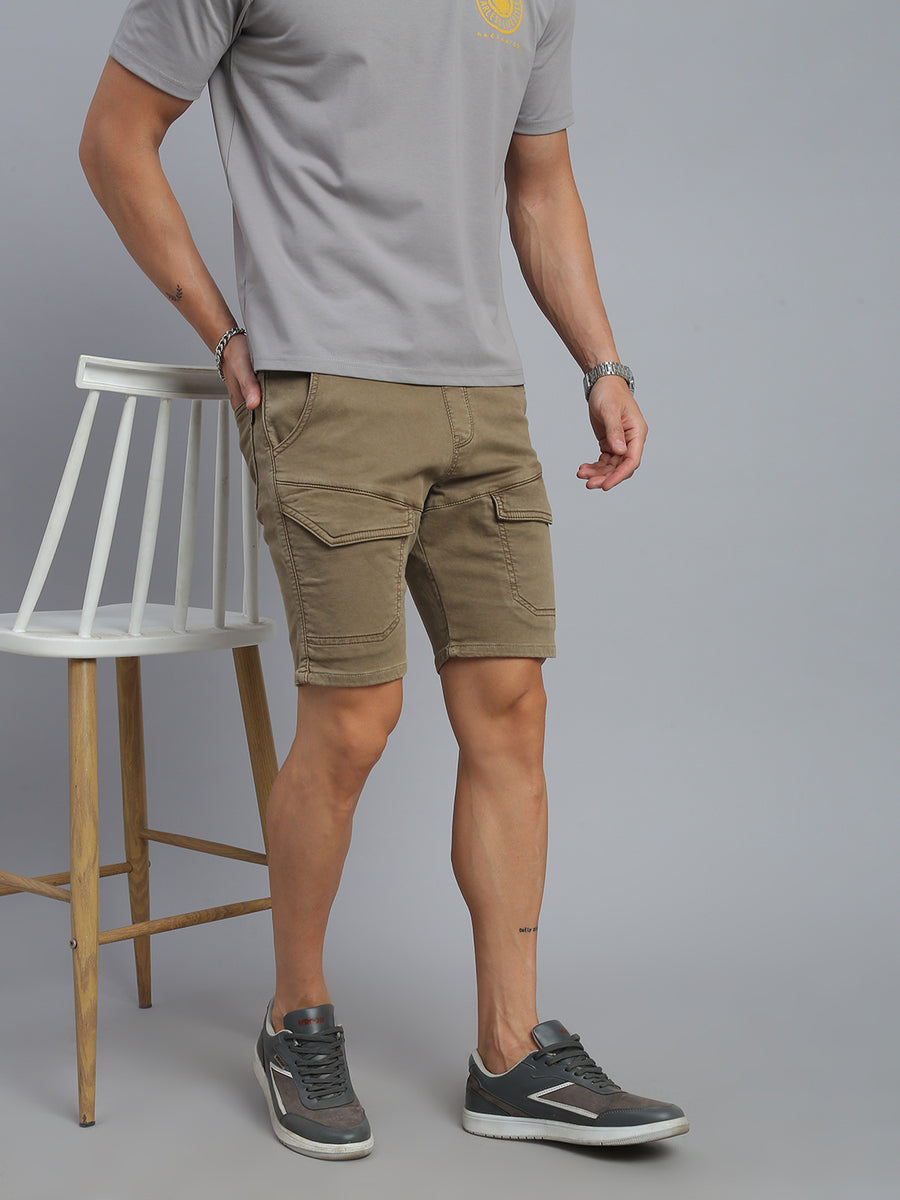 Mud Brown Comfort Fit Shorts