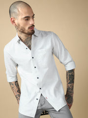 Stripe Full Sleeve Slim Shirt With Pocket