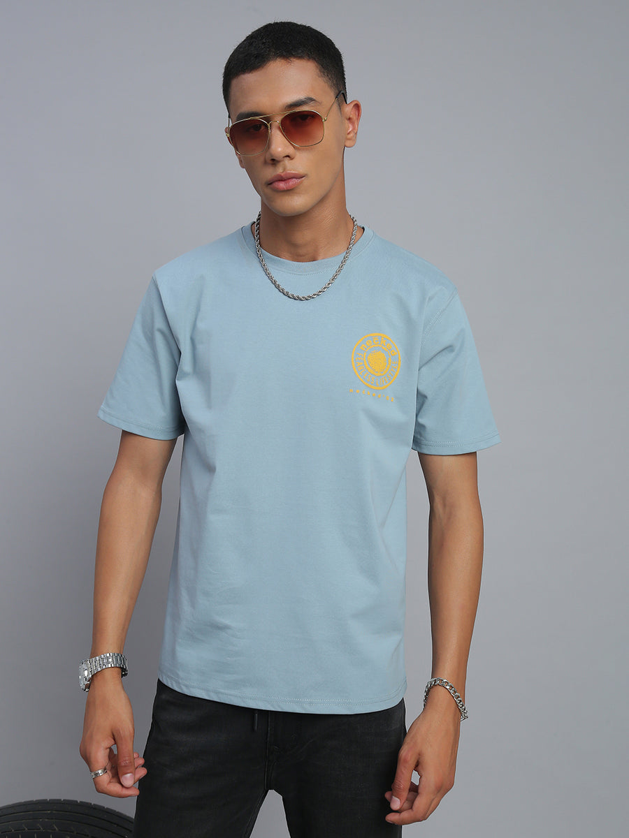 Aqua Blue Polo Cotton T-Shirt