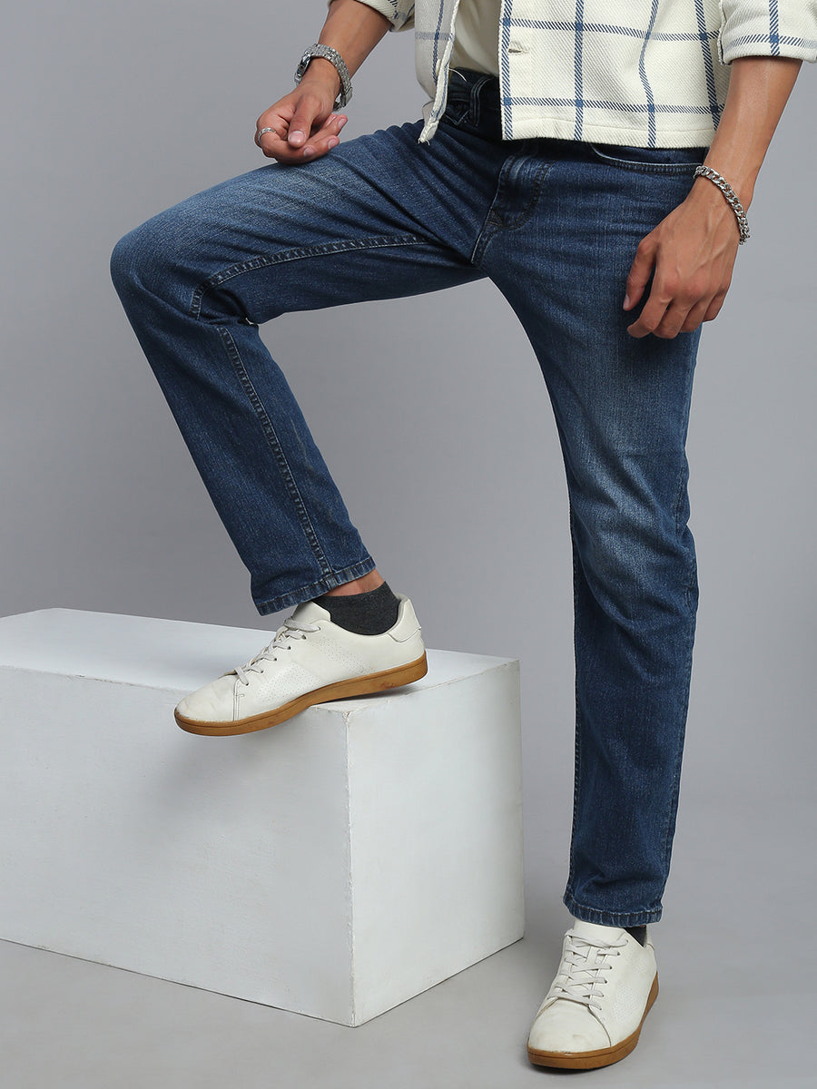 Blue Comfort Slim Fit Stretchable Jeans