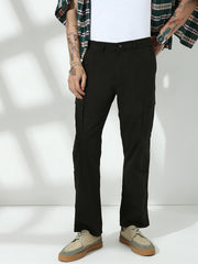 Olive Green 9 Pocket Regular Fit Cargo Paint