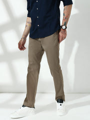 Khakhi Comfort Slim Fit Cross Pocket Chinos Pants